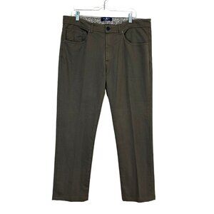 Stone Rose Men's Size 38 Italian Chino Pant Stretch Brown
